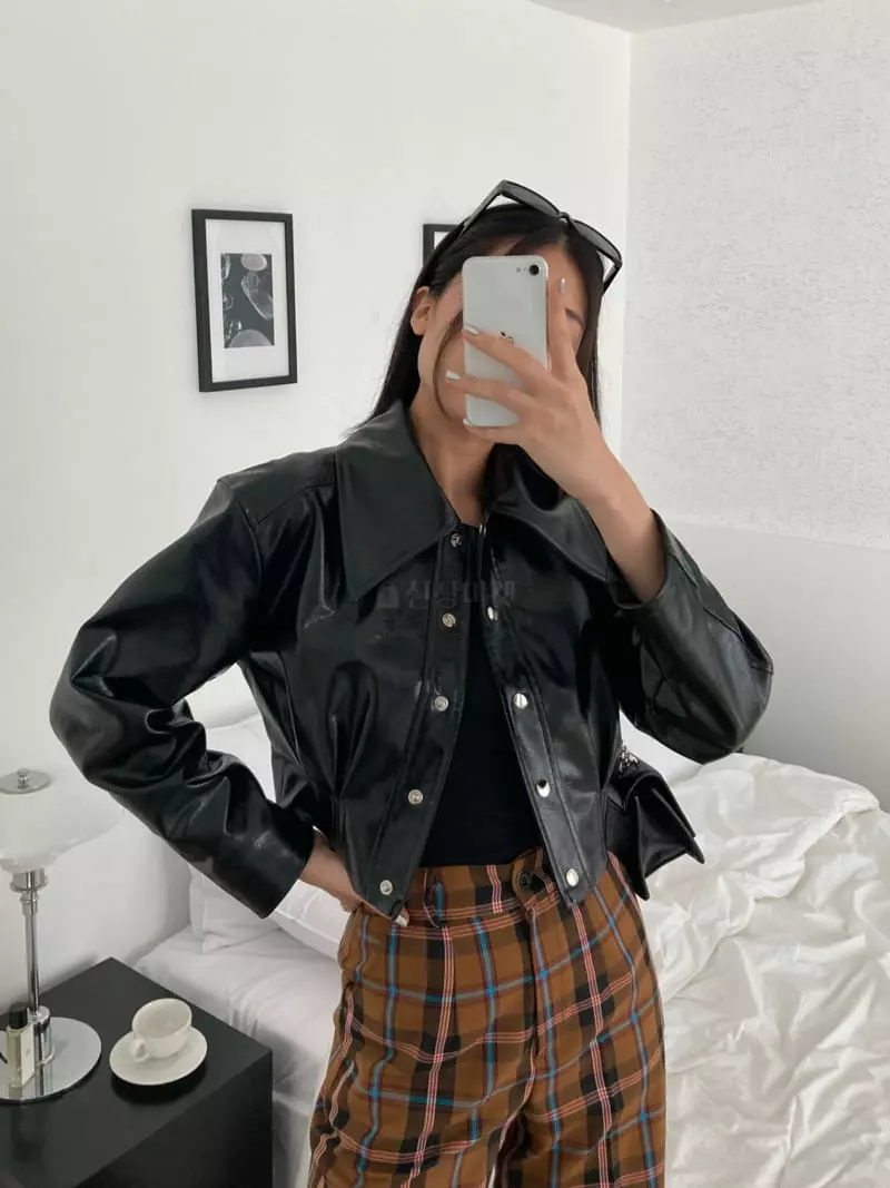 Pic - Korean Women Fashion - #womensfashion - Babara Leather Jacket - 11