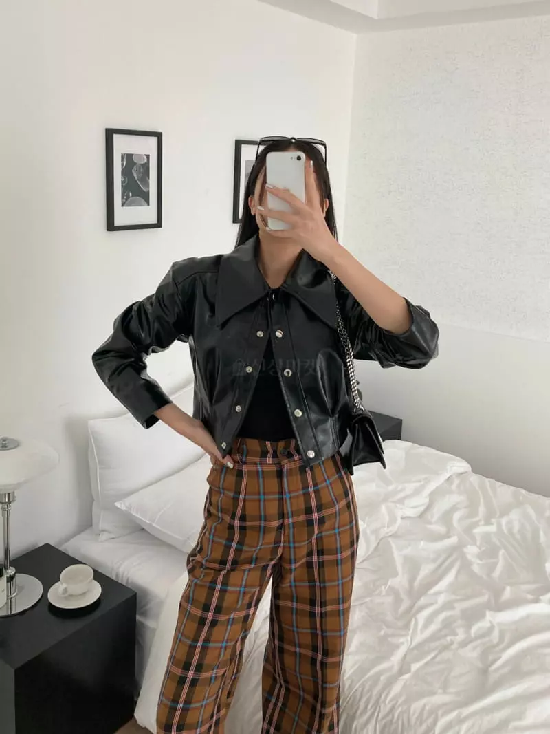 Pic - Korean Women Fashion - #womensfashion - Babara Leather Jacket - 5