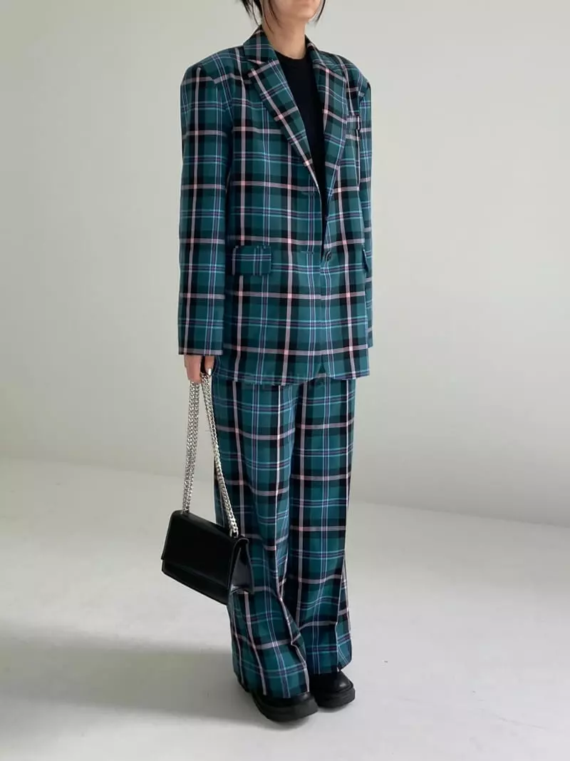 Pic - Korean Women Fashion - #womensfashion - Daddy Check Jacket - 6