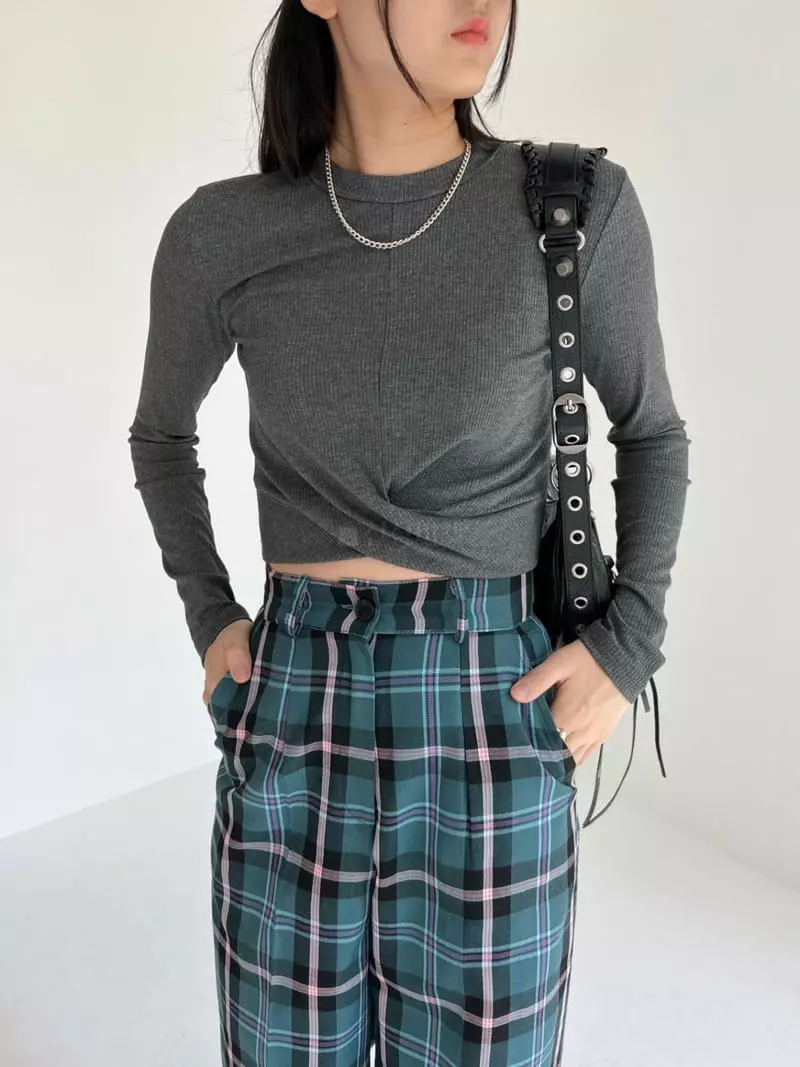 Pic - Korean Women Fashion - #womensfashion - Twist Rib Tee - 5