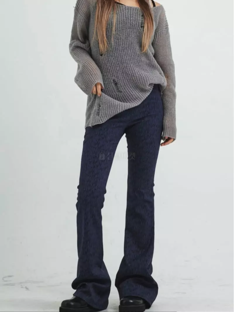 Pin Code - Korean Women Fashion - #momslook - Crack PAnts