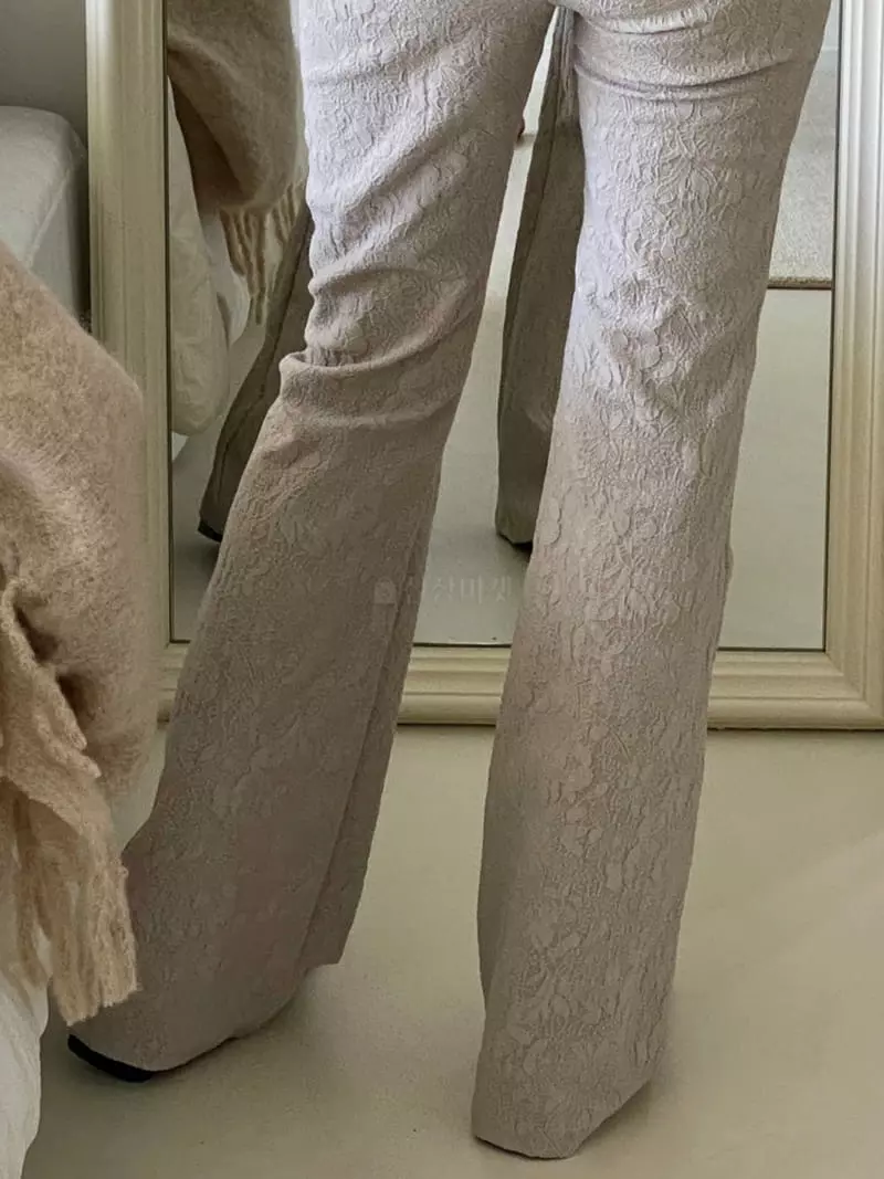 Pin Code - Korean Women Fashion - #pursuepretty - Mos Jacquard Pants - 3