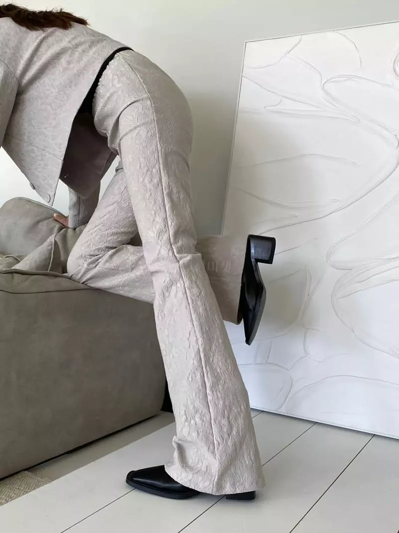 Pin Code - Korean Women Fashion - #pursuepretty - Mos Jacquard Pants - 4