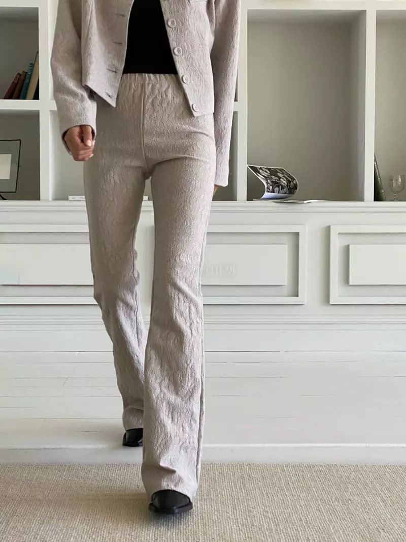 Pin Code - Korean Women Fashion - #vintagekidsstyle - Mos Jacquard Pants - 2