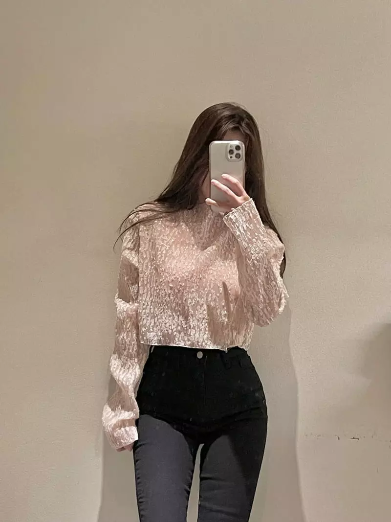Pin Code - Korean Women Fashion - #womensfashion - Crop Blouse