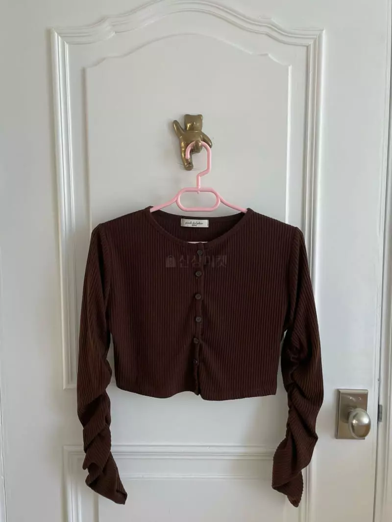 Pink Dolphin - Korean Women Fashion - #momslook - Andy Shirring Cardigan - 10