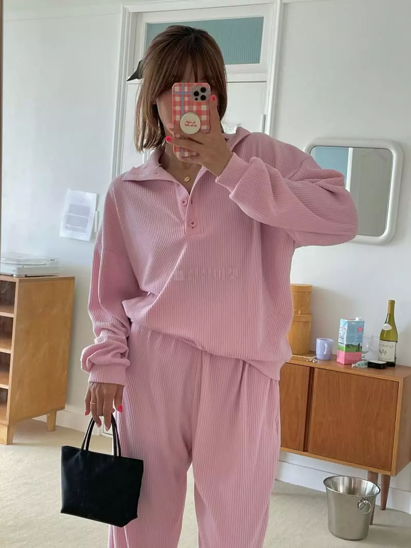 Pink Dolphin - Korean Women Fashion - #momslook - Andy Sweatshirt - 7