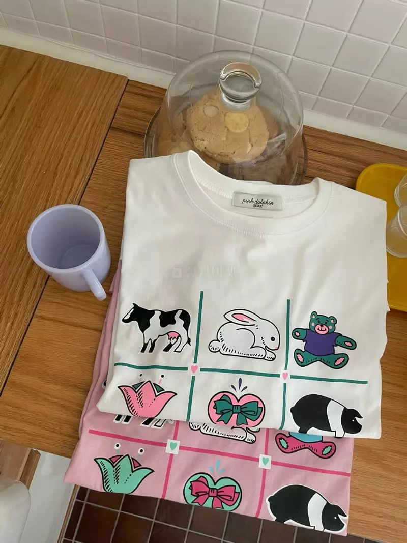 Pink Dolphin - Korean Women Fashion - #womensfashion - Animal Loose Tee - 4