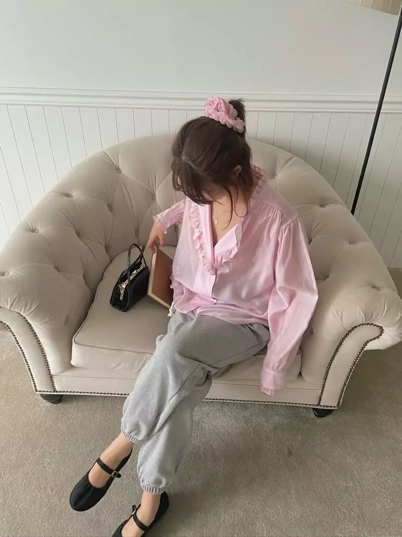 Pink Dolphin - Korean Women Fashion - #momslook - Shirring Blouse - 10