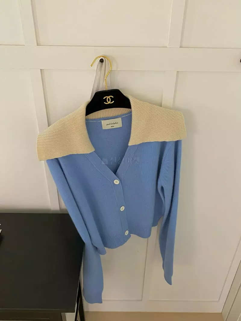 Pink Dolphin - Korean Women Fashion - #momslook - Sailor Color Knit Tee - 3