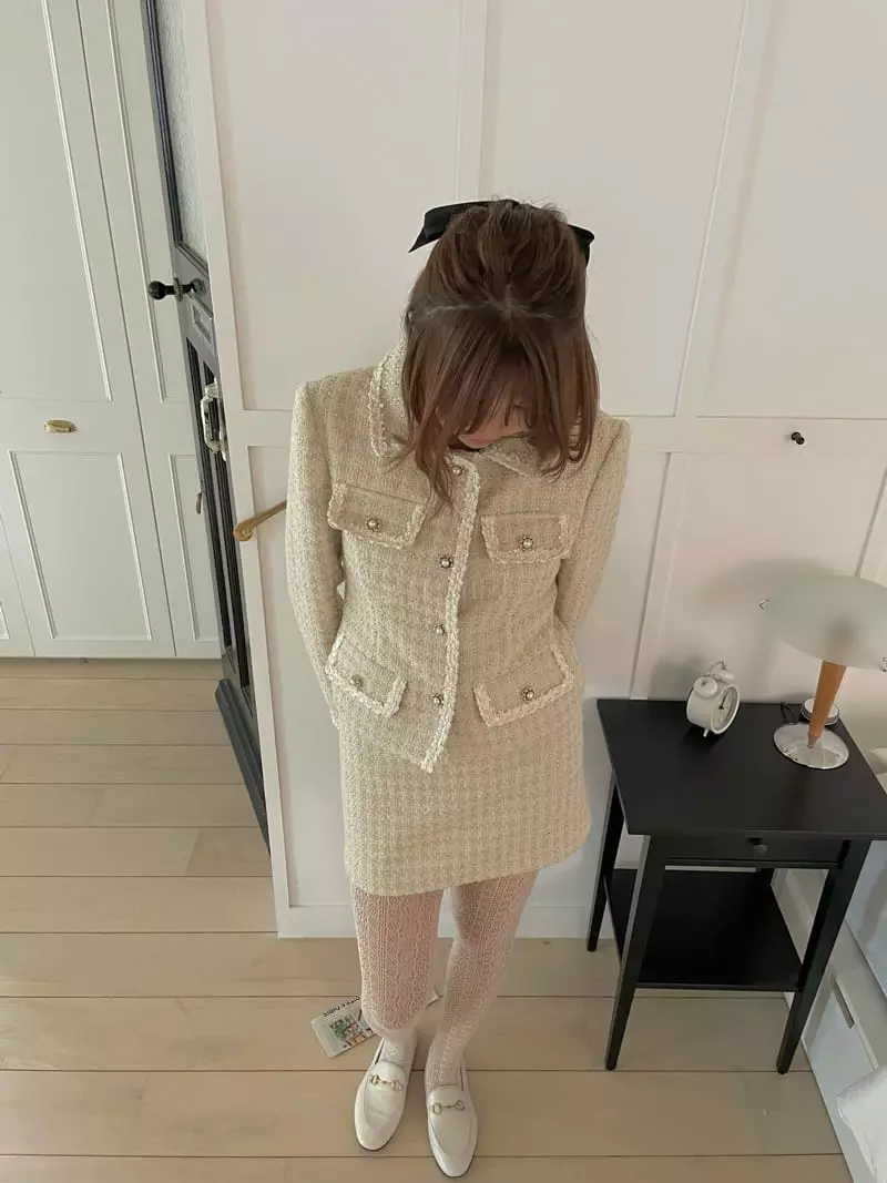 Pink Dolphin - Korean Women Fashion - #momslook - Mariang Twid Jacket - 6