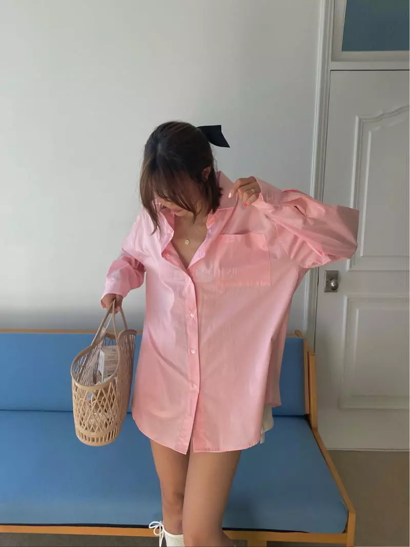 Pink Dolphin - Korean Women Fashion - #momslook - London Shirt