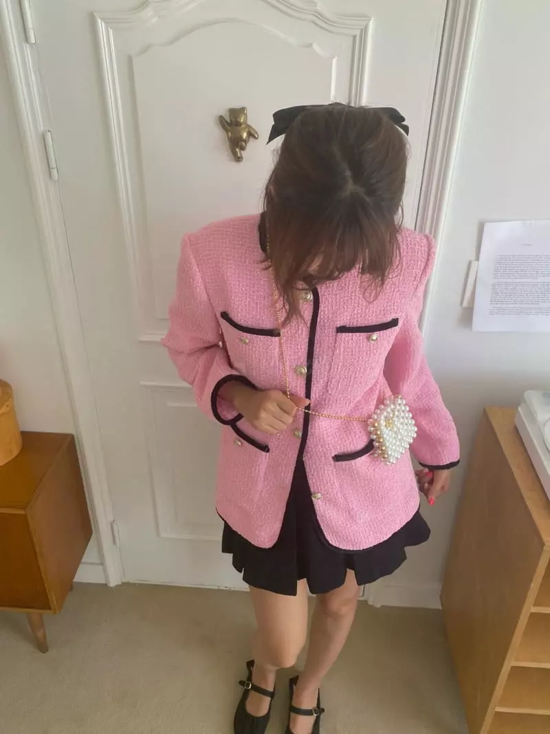 Pink Dolphin - Korean Women Fashion - #vintagekidsstyle - Tinkle Twid Jacket - 4