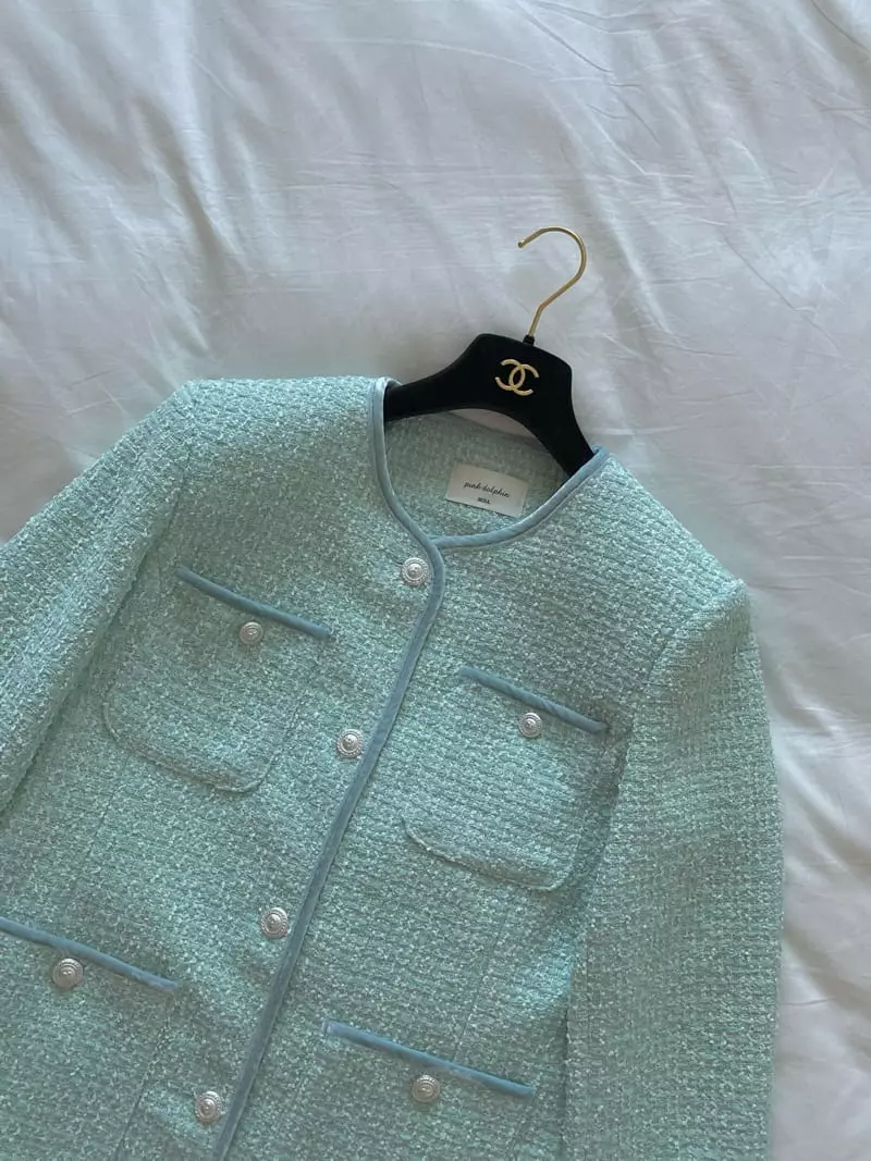 Pink Dolphin - Korean Women Fashion - #restrostyle - Tinkle Twid Jacket - 5