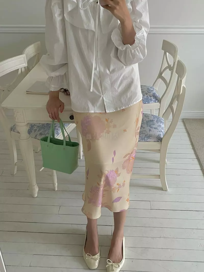 Pink Dolphin - Korean Women Fashion - #romanticstyle - Mandarine Skirt - 4