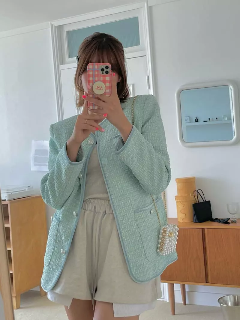 Pink Dolphin - Korean Women Fashion - #shopsmall - Tinkle Twid Jacket - 7
