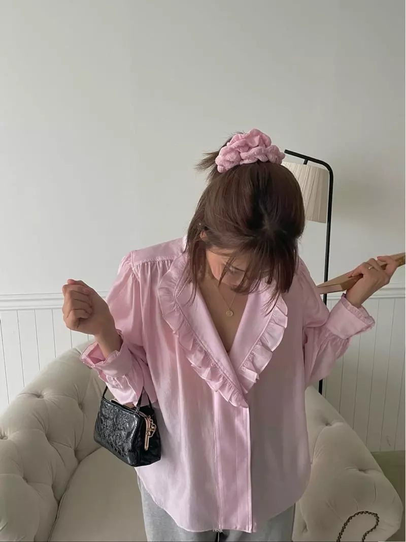 Pink Dolphin - Korean Women Fashion - #vintageinspired - Shirring Blouse - 12