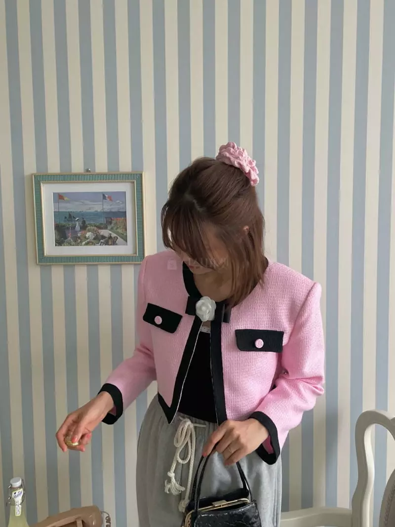 Pink Dolphin - Korean Women Fashion - #vintageinspired - Merr Twid Jacket - 2