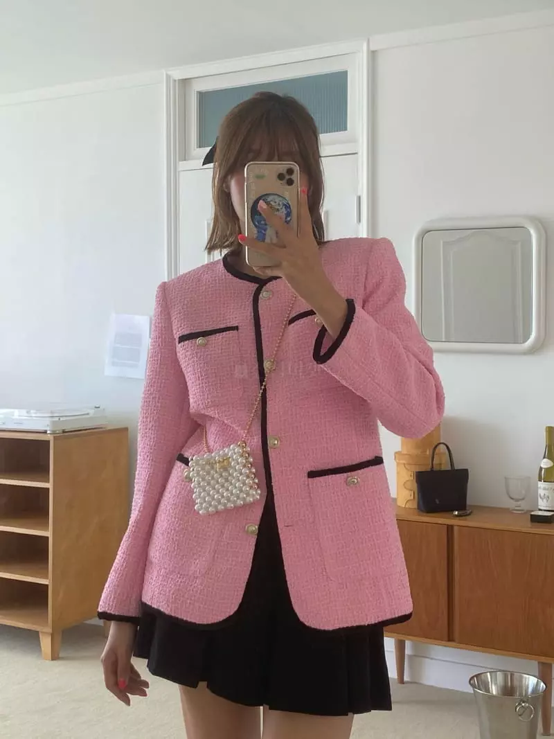 Pink Dolphin - Korean Women Fashion - #vintageinspired - Tinkle Twid Jacket - 2