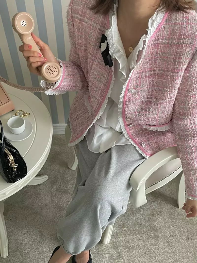 Pink Dolphin - Korean Women Fashion - #vintageinspired - Mello Twid Jacket - 4