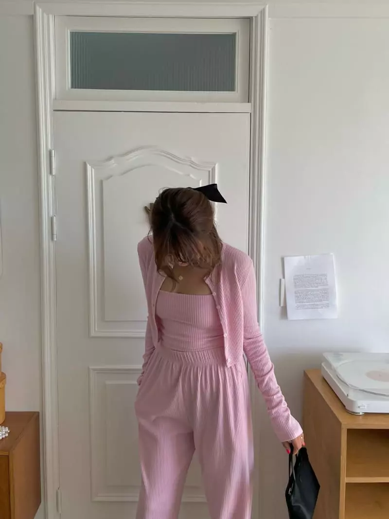 Pink Dolphin - Korean Women Fashion - #womensfashion - Andy Shirring Cardigan - 3