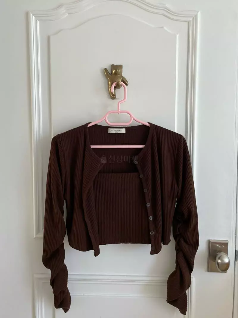Pink Dolphin - Korean Women Fashion - #womensfashion - Andy Shirring Cardigan - 9