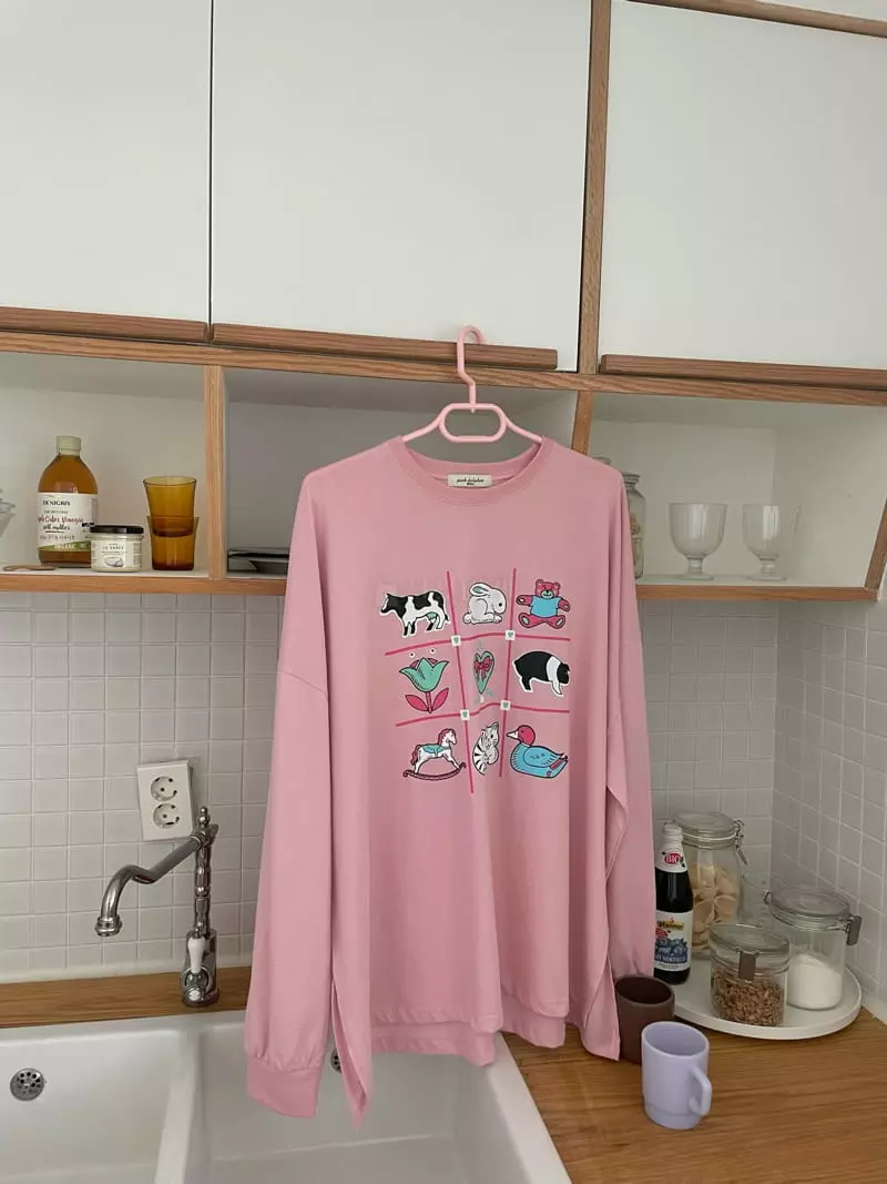 Pink Dolphin - Korean Women Fashion - #womensfashion - Animal Loose Tee - 3