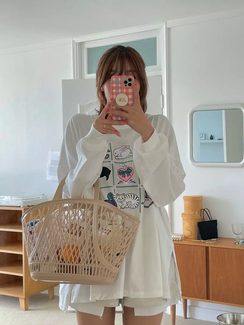 Pink Dolphin - Korean Women Fashion - #womensfashion - Animal Loose Tee - 5