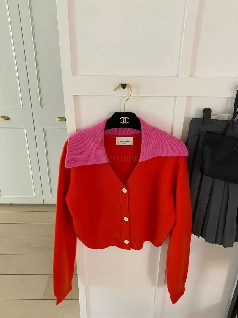 Pink Dolphin - Korean Women Fashion - #womensfashion - Sailor Color Knit Tee - 2