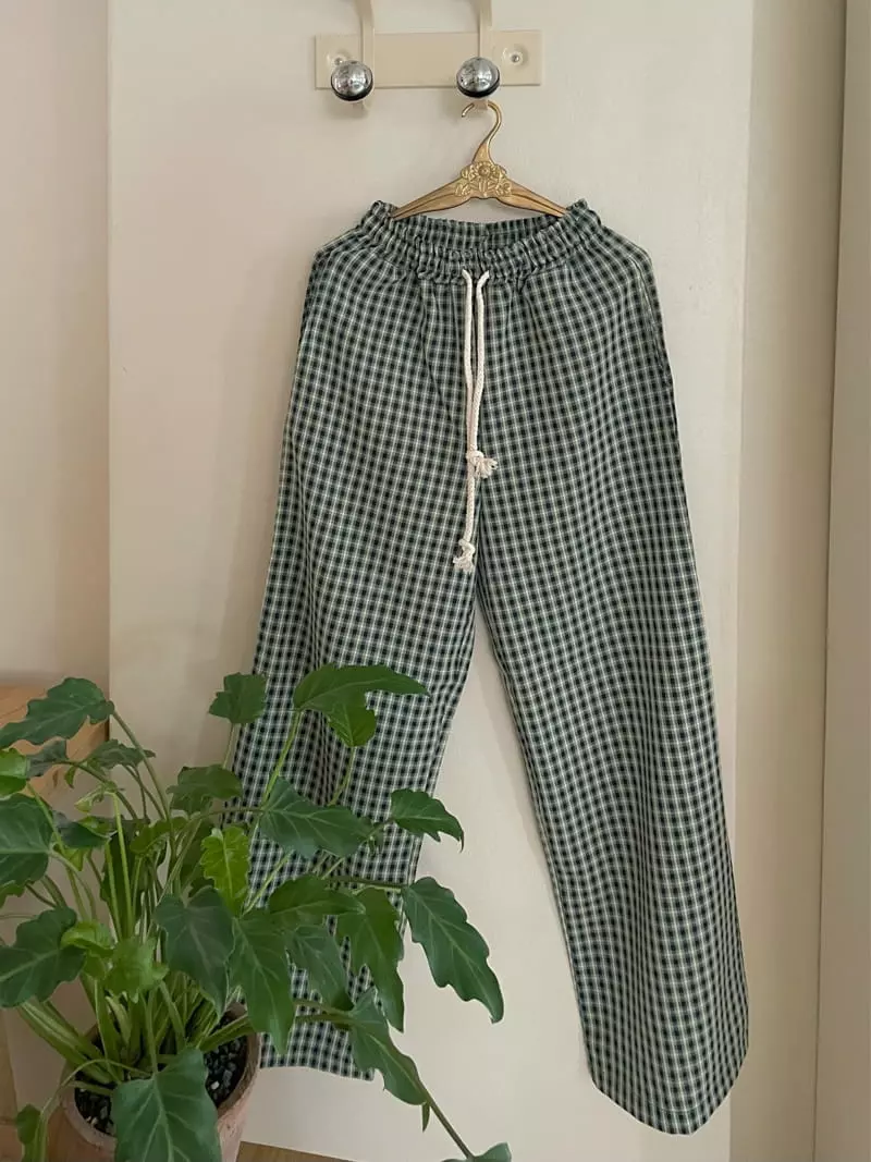 Pink Dolphin - Korean Women Fashion - #womensfashion - Check Wide Pants - 11