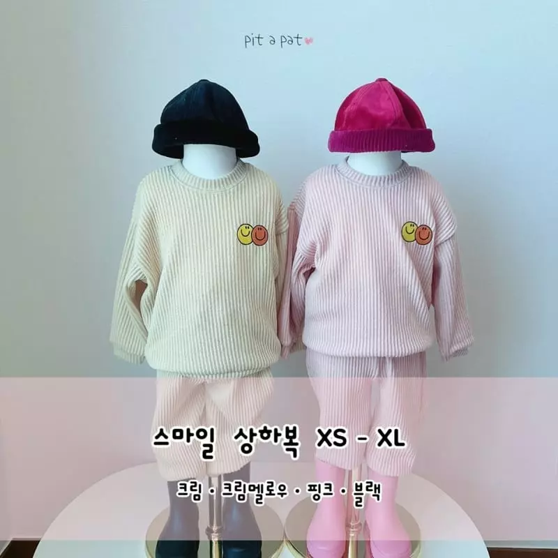 Pitapat - Korean Baby Fashion - #babyboutique - Smile Knit Top Bottom Set - 4