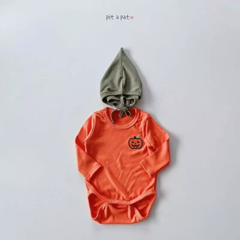 Pitapat - Korean Baby Fashion - #babyclothing - Pumpkin Bodysuit - 3
