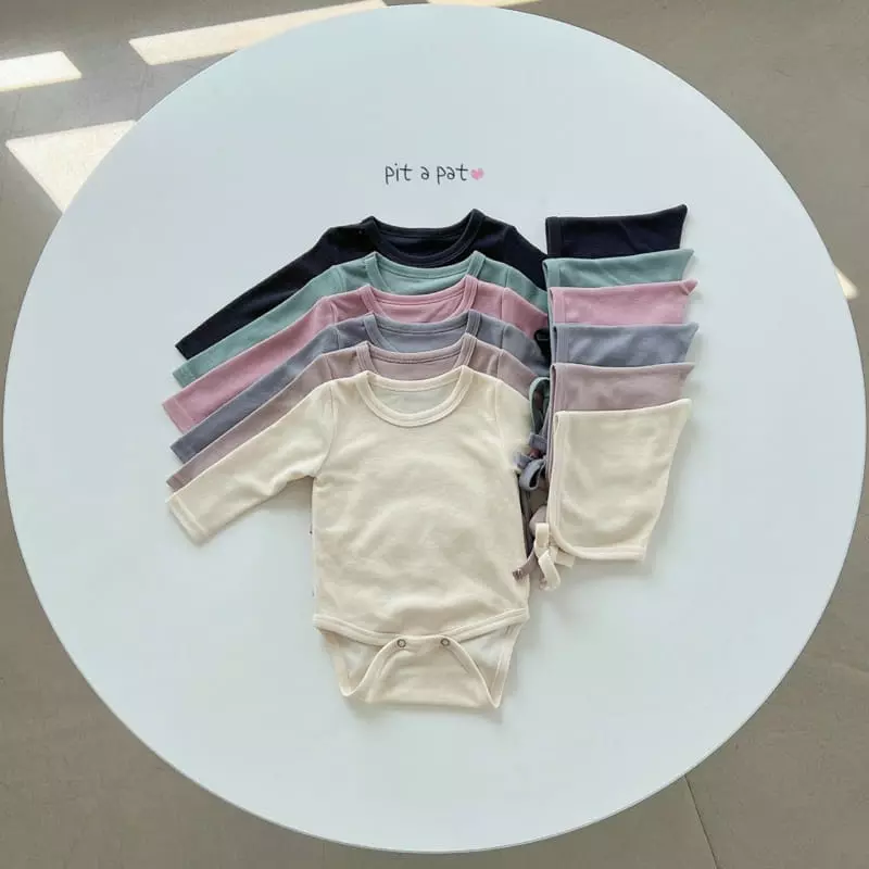 Pitapat - Korean Baby Fashion - #babyfever - Pot Bonnet Baby Bodysuit - 3