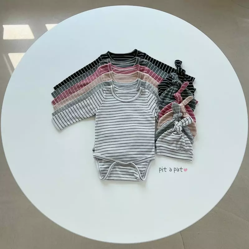 Pitapat - Korean Baby Fashion - #babygirlfashion - Ppappiyong Bonnet Baby Bodysuit - 4