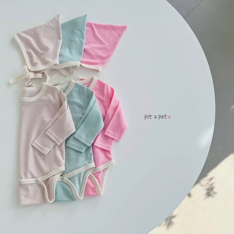 Pitapat - Korean Baby Fashion - #babylifestyle - Bonnet Baby Bodysuit - 4