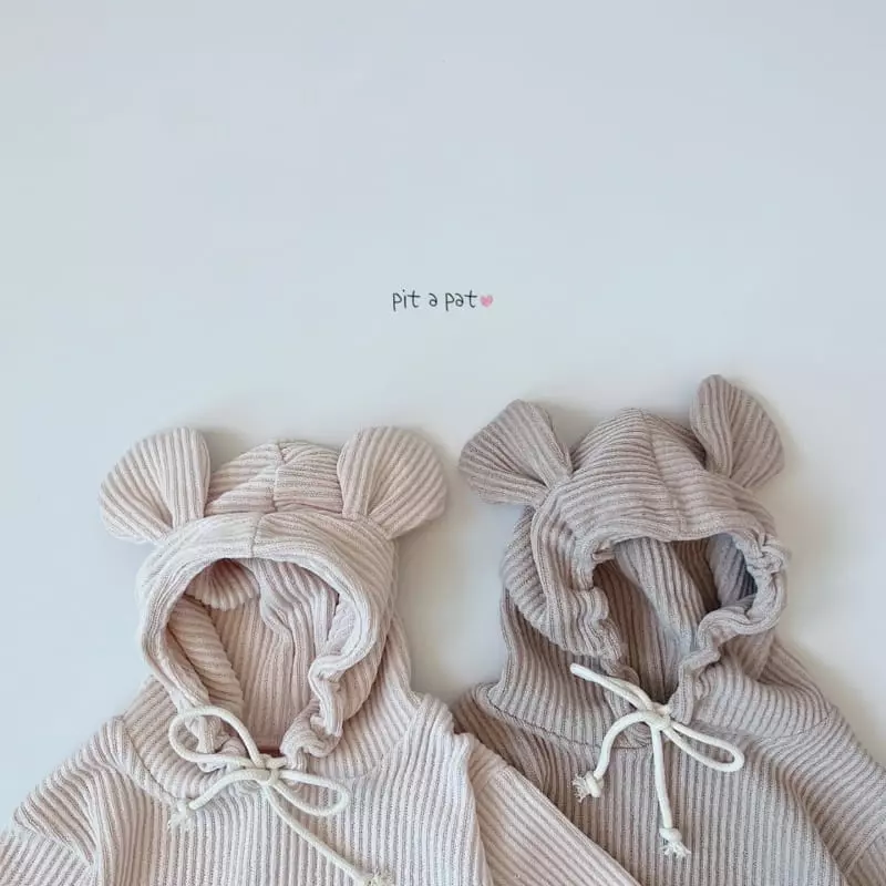 Pitapat - Korean Baby Fashion - #babyoutfit - Bear Hoody Bodysuit