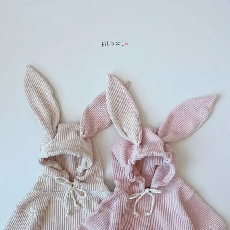 Pitapat - Korean Baby Fashion - #onlinebabyshop - Bunny Hoody Bodysuit - 3