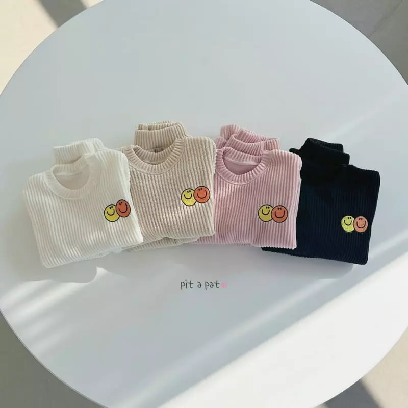 Pitapat - Korean Baby Fashion - #onlinebabyshop - Smile Knit Top Bottom Set