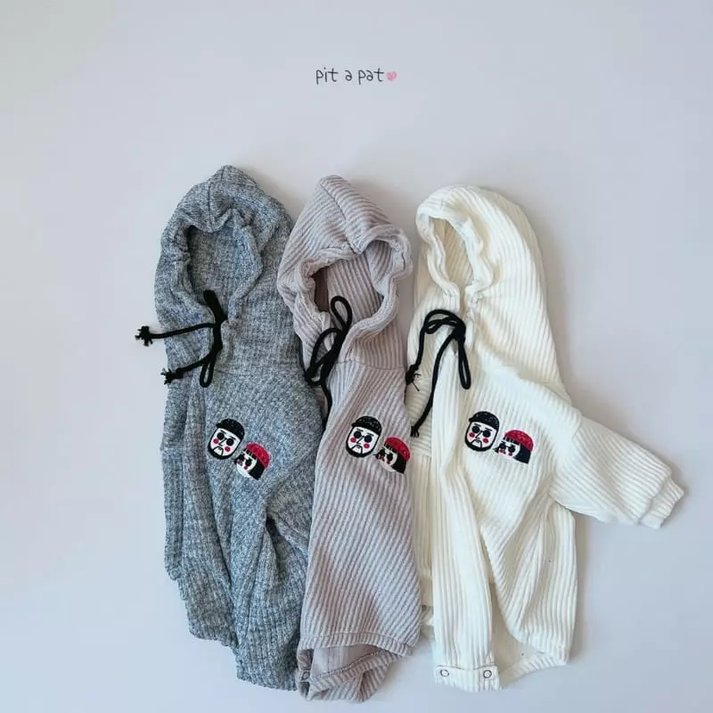 Pitapat - Korean Baby Fashion - #smilingbaby - Reong Matilda Hoody Bodysuit - 6