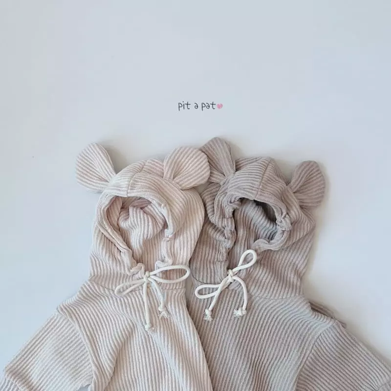 Pitapat - Korean Baby Fashion - #smilingbaby - Bear Hoody Bodysuit - 5