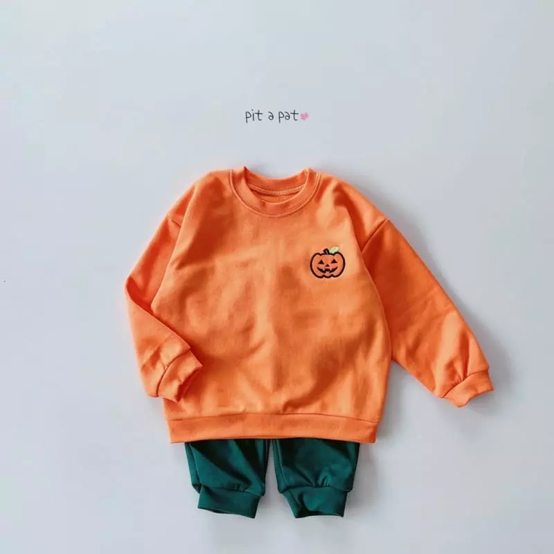 Pitapat - Korean Children Fashion - #childrensboutique - Pumpkin Top Bottom Set