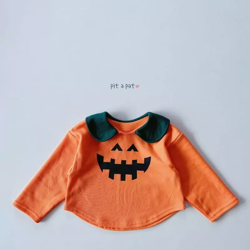 Pitapat - Korean Children Fashion - #designkidswear - Pumpkin Collar Tee