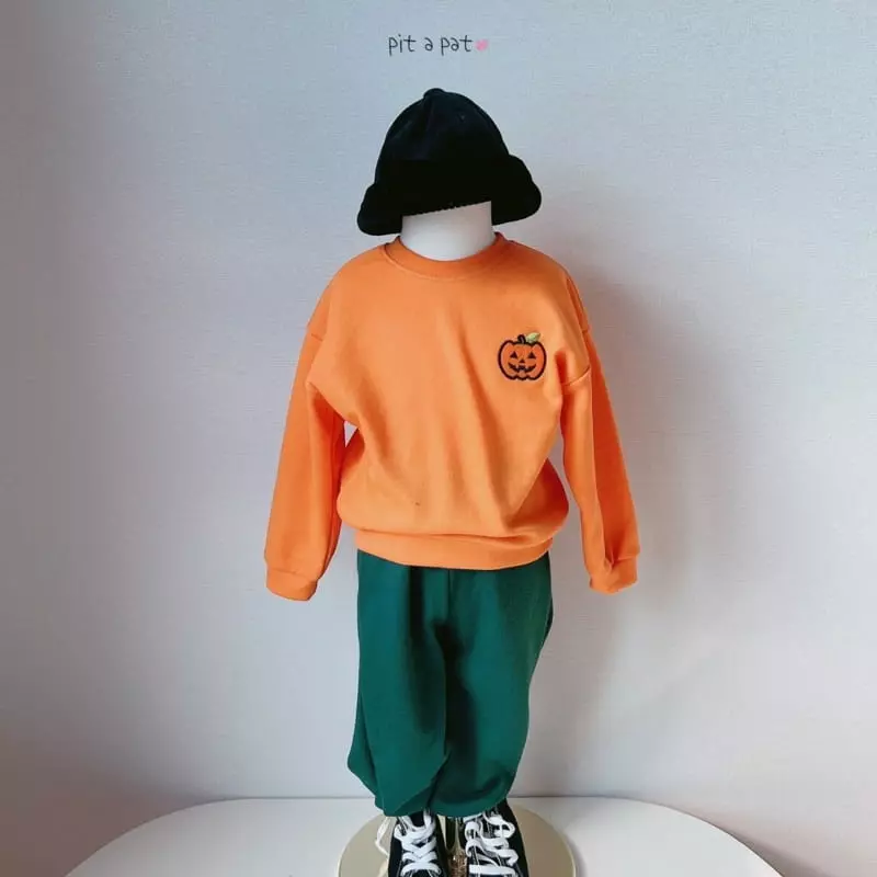 Pitapat - Korean Children Fashion - #discoveringself - Pumpkin Top Bottom Set - 3