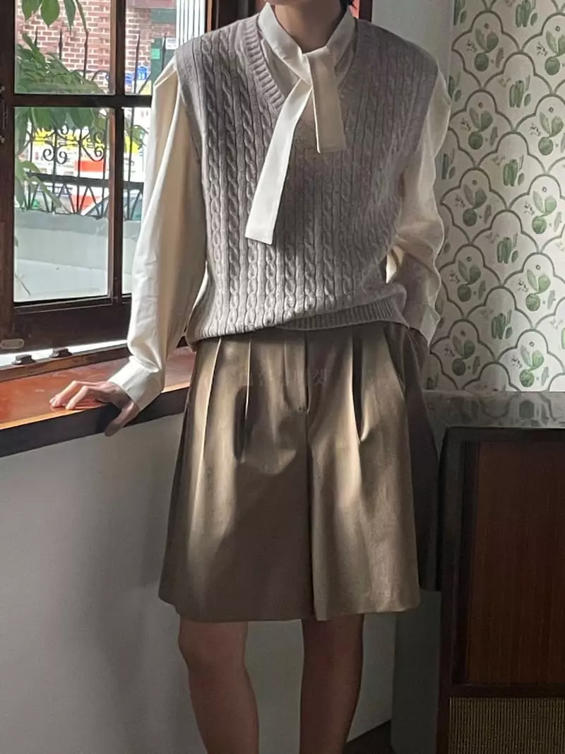 Plat - Korean Women Fashion - #momslook - Tie Blouse - 9