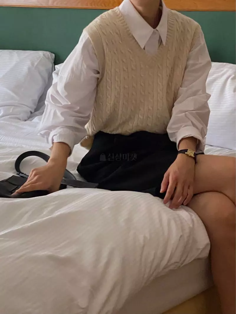 Plat - Korean Women Fashion - #momslook - Cable Vest - 5