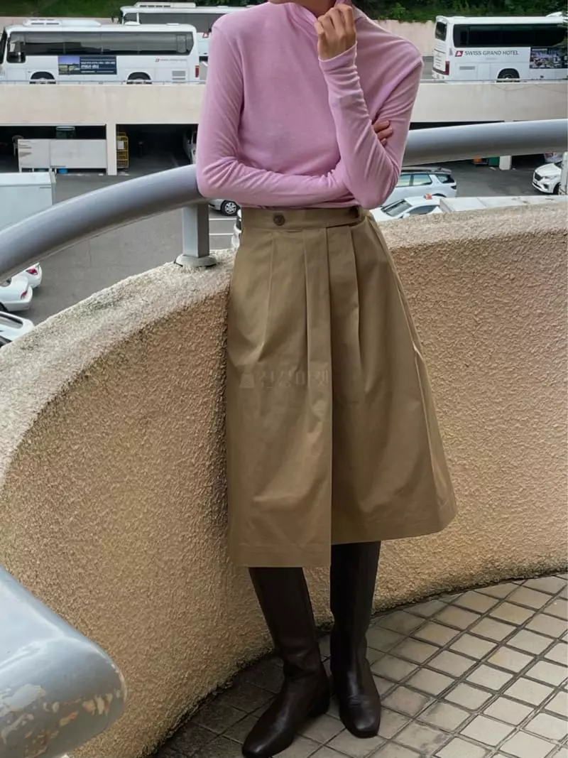 Plat - Korean Women Fashion - #momslook - Cash Turtleneck Tee - 3