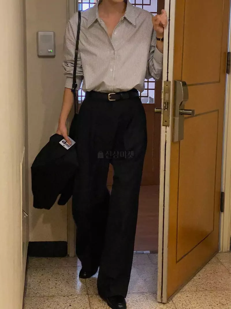 Plat - Korean Women Fashion - #momslook - Stripes Shirt - 11