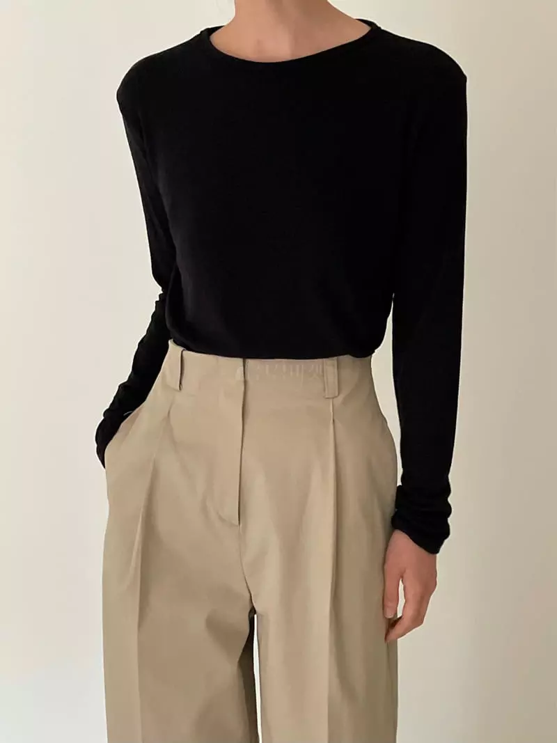 Plat - Korean Women Fashion - #momslook - Soft Round Tee - 8