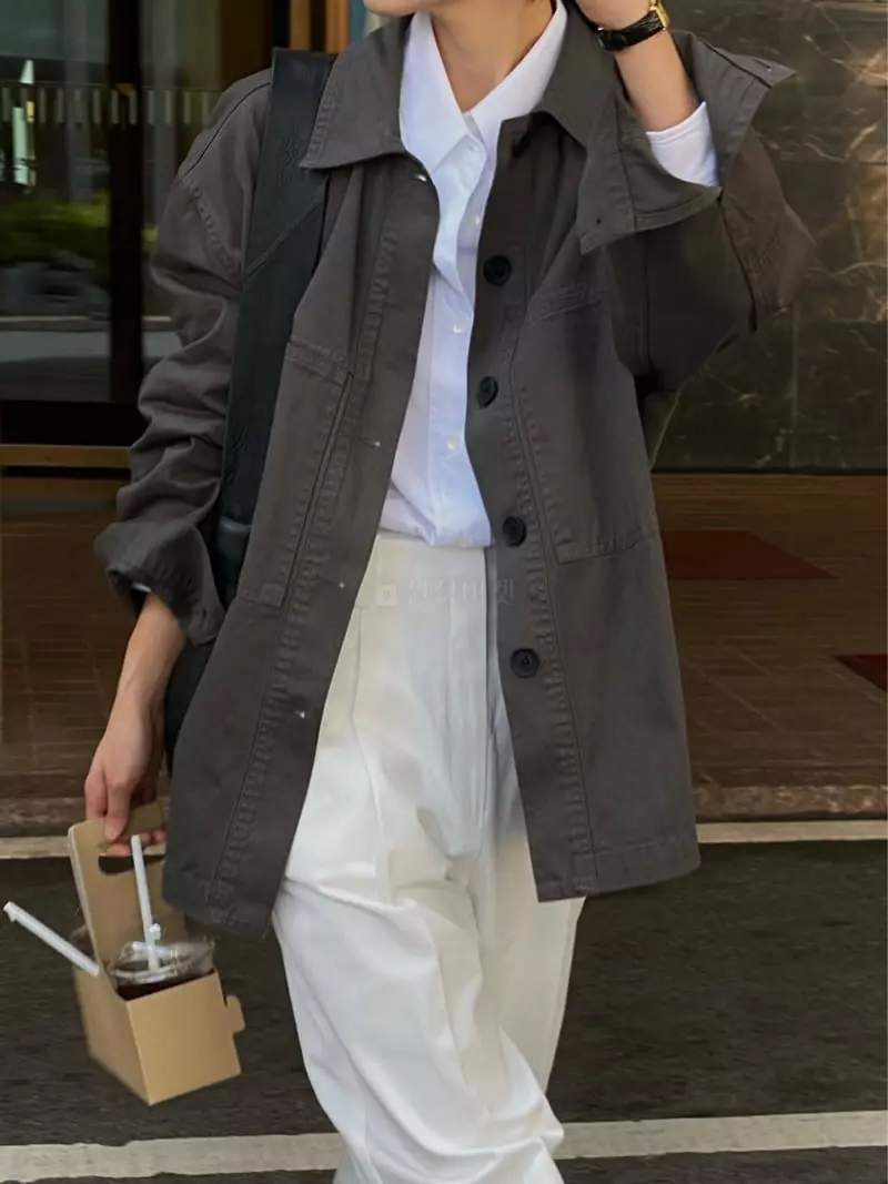 Plat - Korean Women Fashion - #momslook - Vivi Washing Jacket - 12