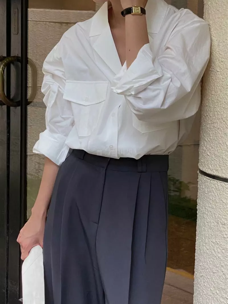 Plat - Korean Women Fashion - #momslook - Lilly Pocket Shirt - 3